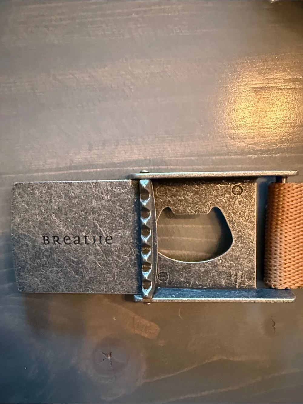 Prana Men's Ochre Webbing Belt with Metal Buckle